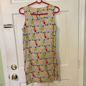 Beebop & Wally Apple Print Sleeveless Mini Dress